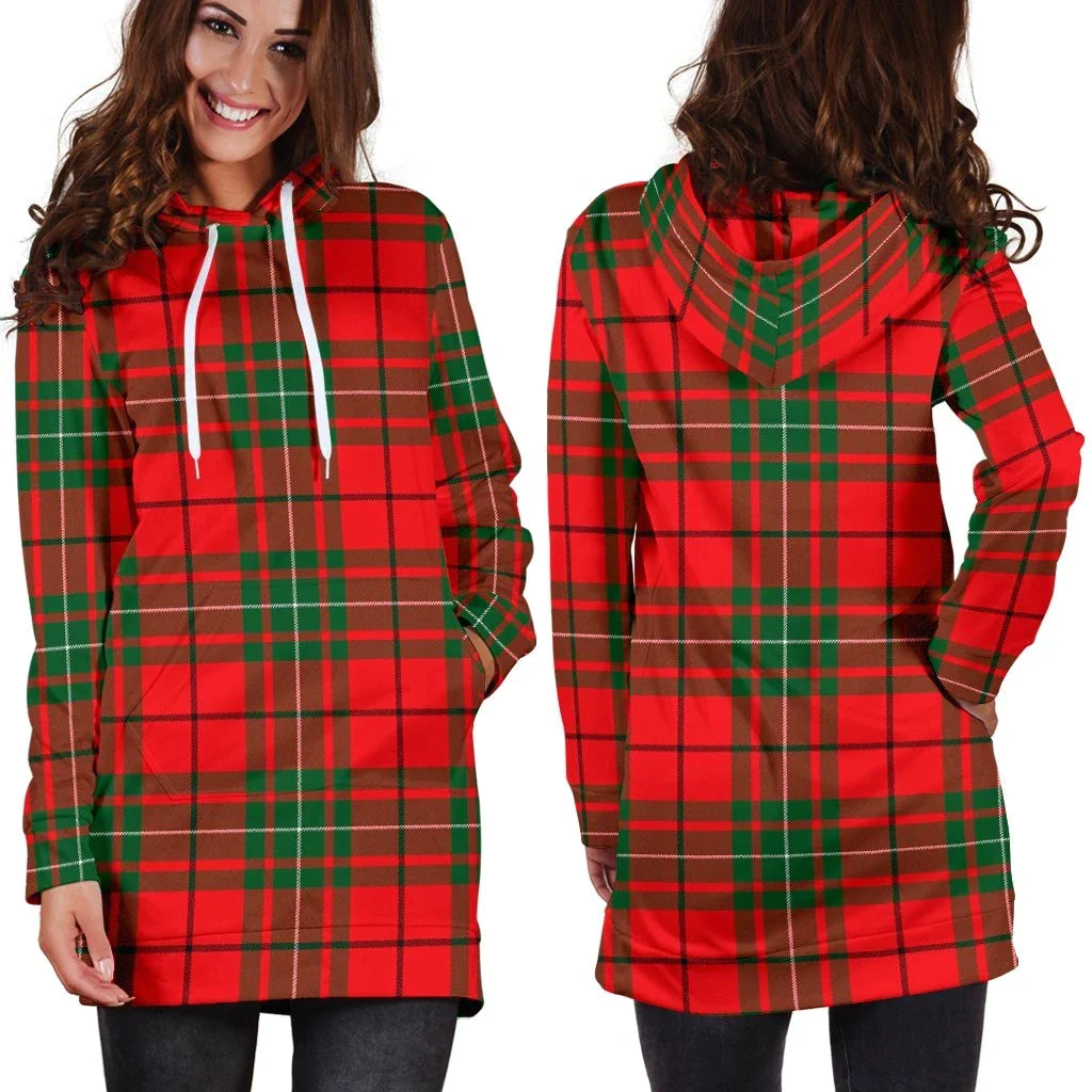 MacAulay Modern Tartan Plaid Hoodie Dress