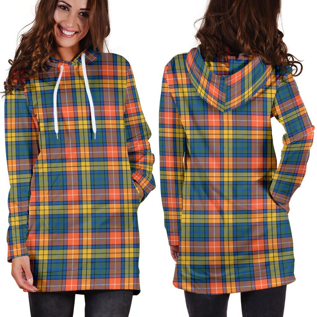 Buchanan Ancient Tartan Plaid Hoodie Dress