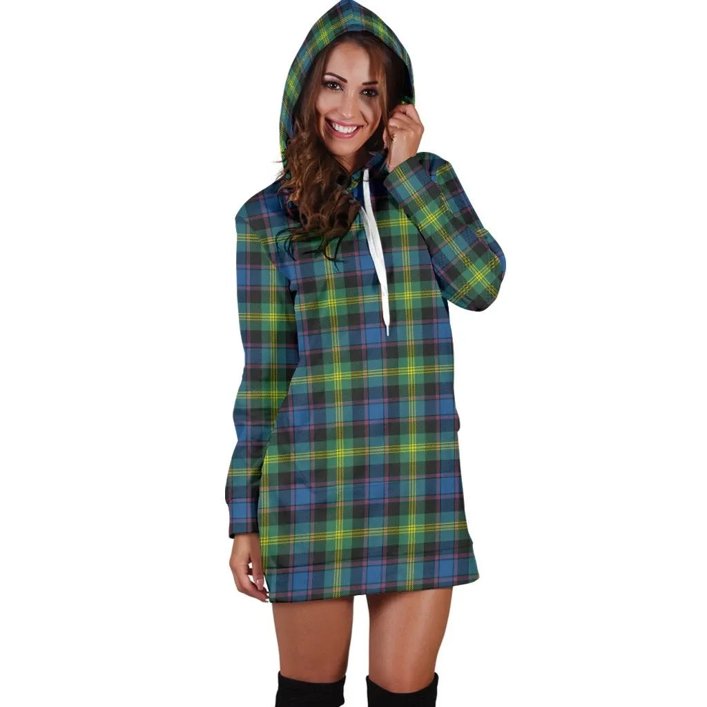 Watson Ancient Tartan Plaid Hoodie Dress