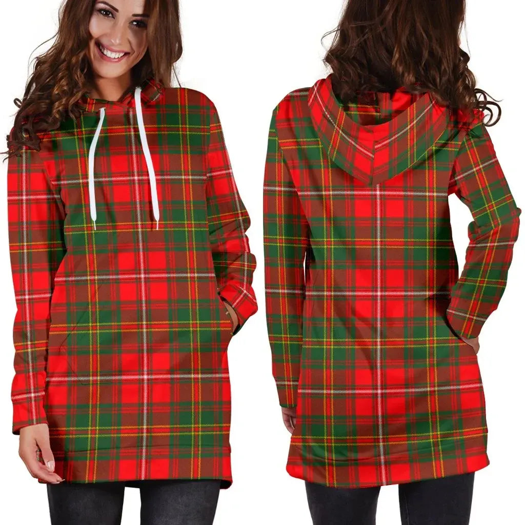 Hay Modern Tartan Plaid Hoodie Dress