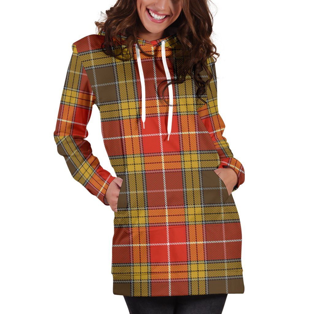 Buchanan Old Set Weathered Tartan Plaid Hoodie Dress