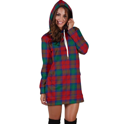 Lindsay Modern Tartan Plaid Hoodie Dress