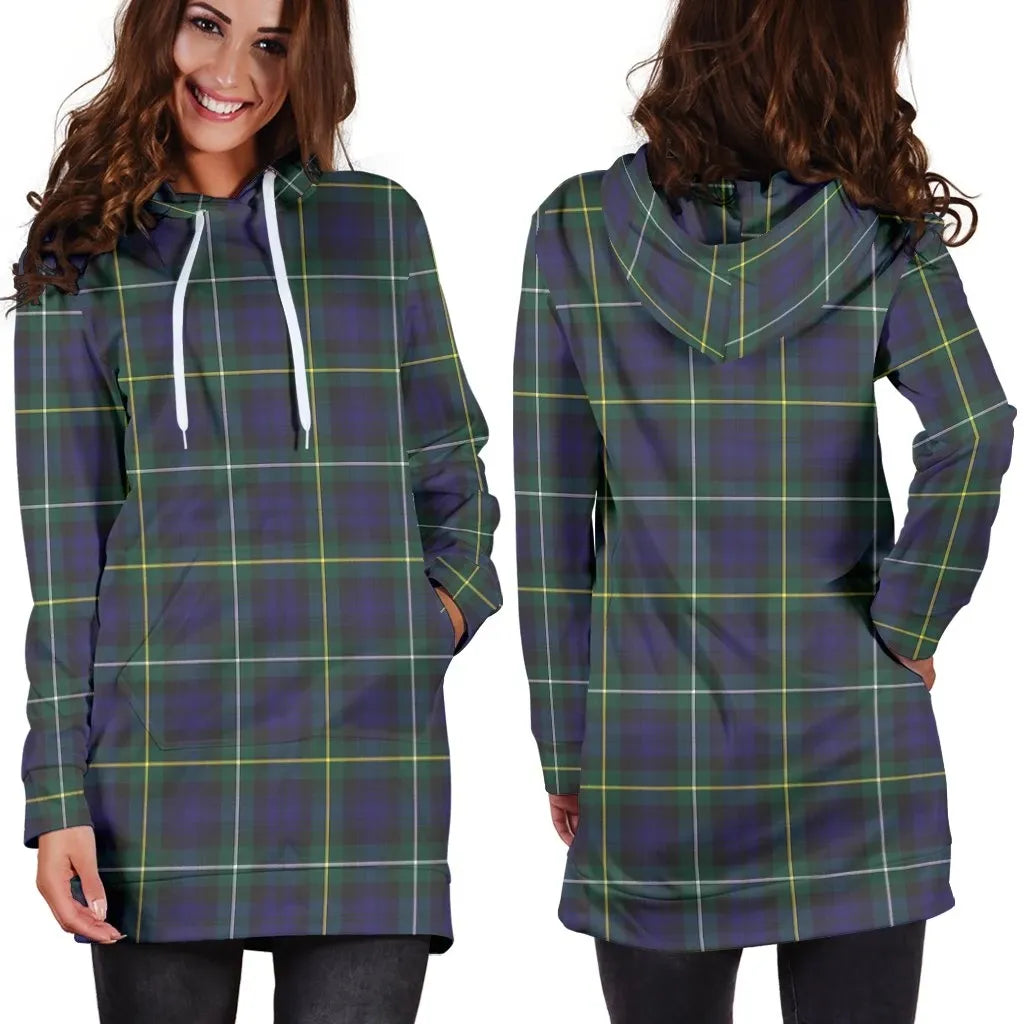 Campbell Argyll Modern Tartan Plaid Hoodie Dress