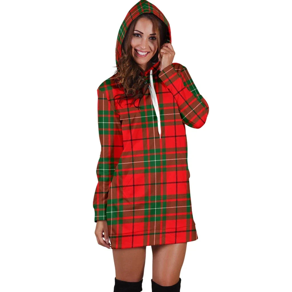 MacAulay Modern Tartan Plaid Hoodie Dress