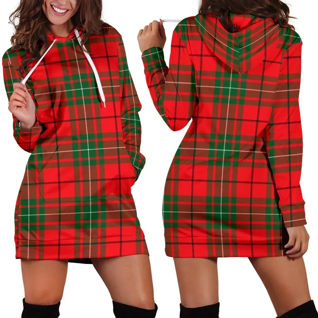 MacAulay Modern Tartan Plaid Hoodie Dress