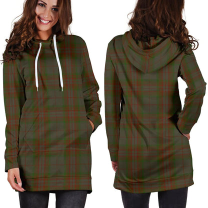 Gray Tartan Plaid Hoodie Dress