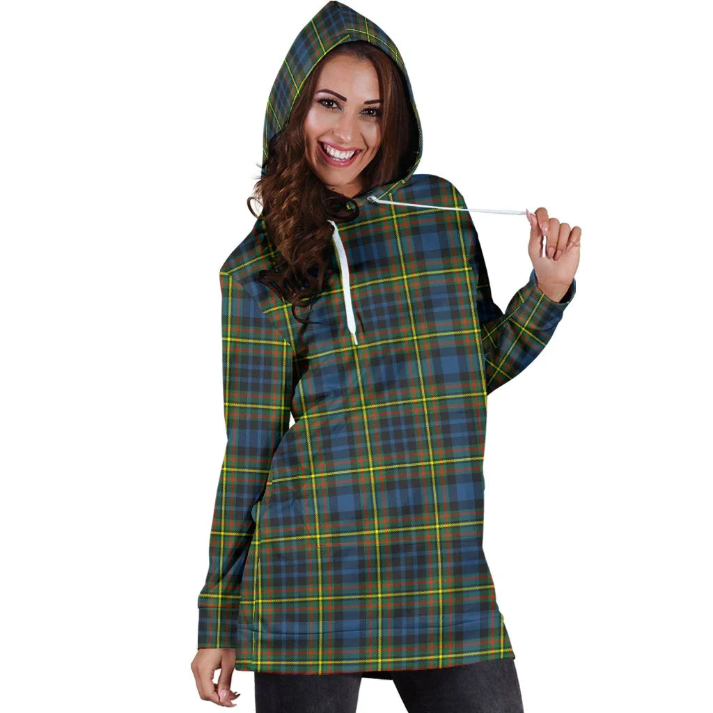 MacLellan Ancient Tartan Plaid Hoodie Dress