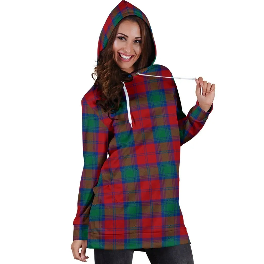 Lindsay Modern Tartan Plaid Hoodie Dress