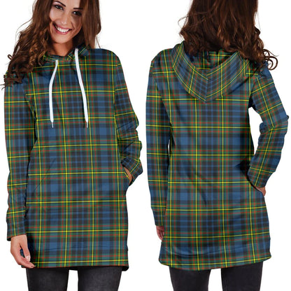 MacLellan Ancient Tartan Plaid Hoodie Dress