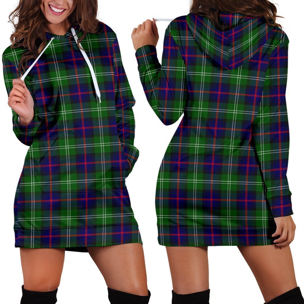 Sutherland Modern Tartan Plaid Hoodie Dress