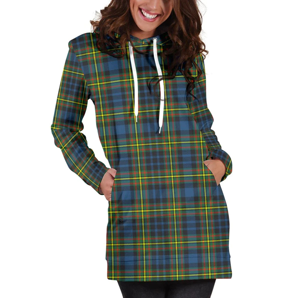 MacLellan Ancient Tartan Plaid Hoodie Dress