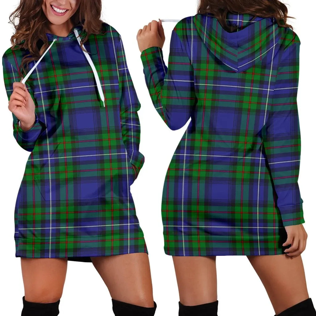 Robertson Hunting Modern Tartan Plaid Hoodie Dress