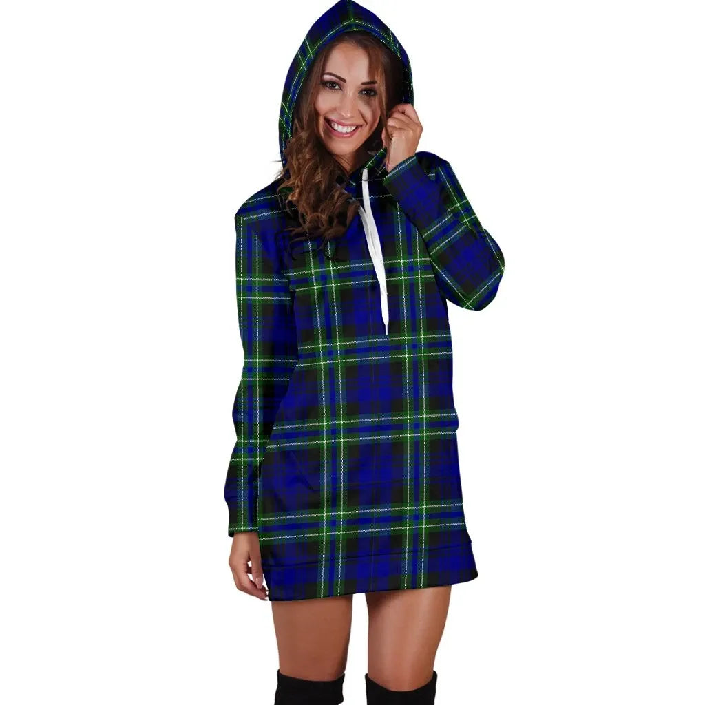 Arbuthnot Modern Tartan Plaid Hoodie Dress