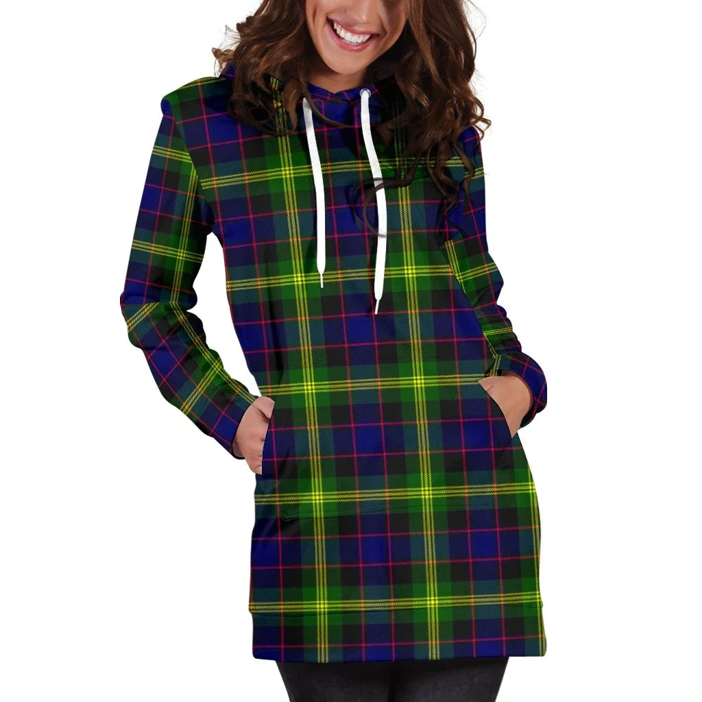 Watson Modern Tartan Plaid Hoodie Dress