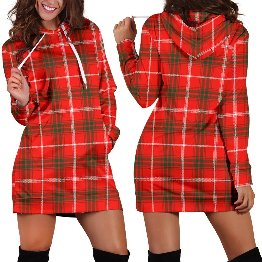 Duke of Rothesay Modern Tartan Plaid Hoodie Dress