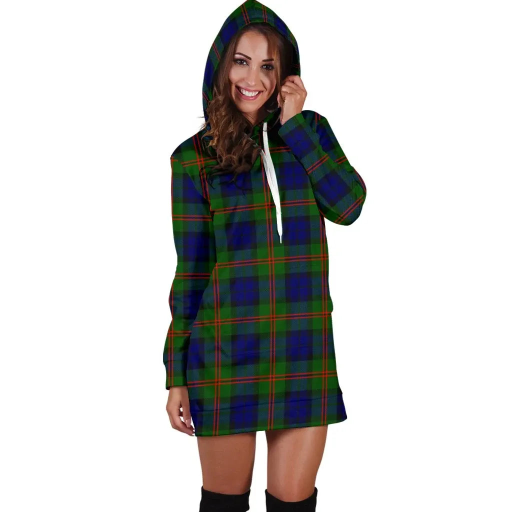 Dundas Modern 02 Tartan Plaid Hoodie Dress