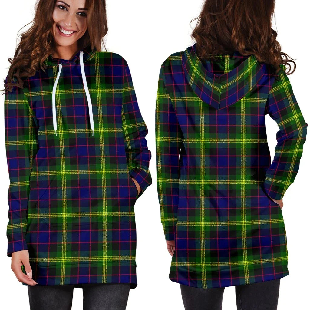 Watson Modern Tartan Plaid Hoodie Dress