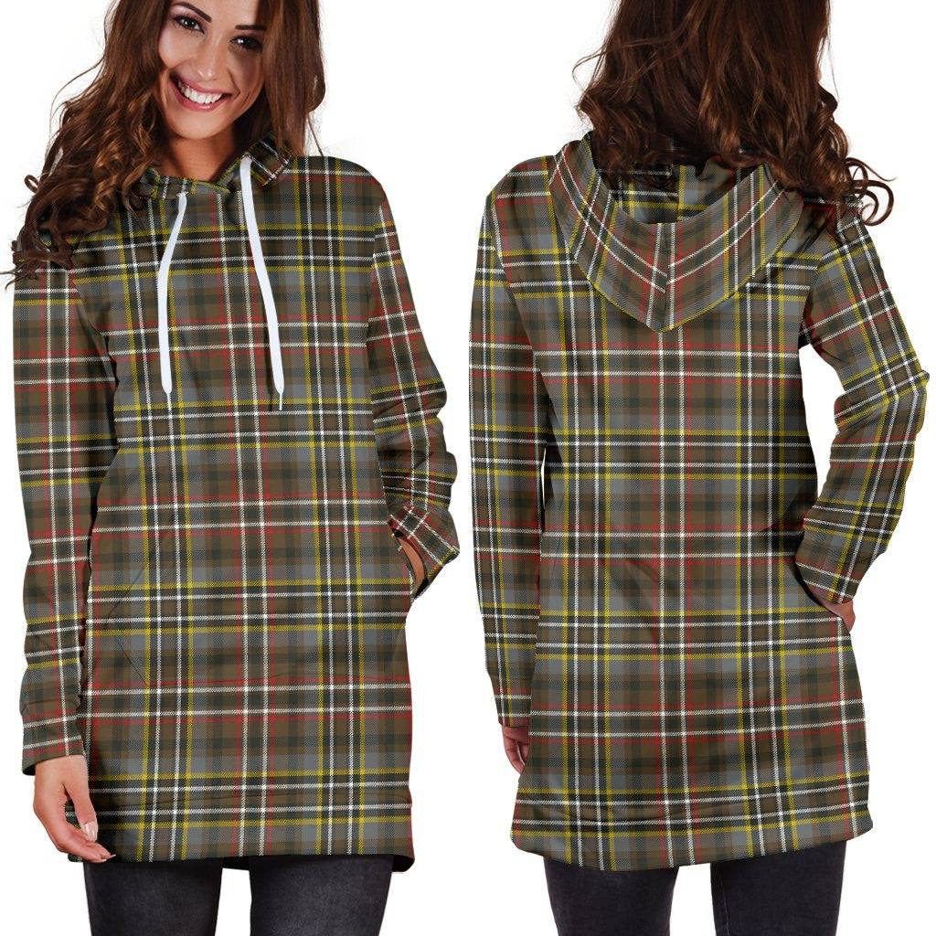 SCOTT GREEN WEATHERED Tartan Plaid Hoodie Dress