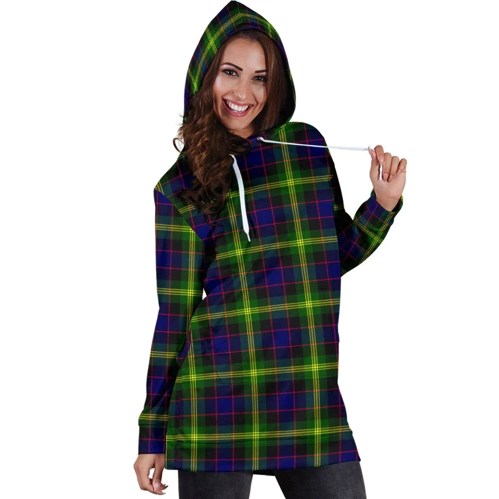 Watson Modern Tartan Plaid Hoodie Dress