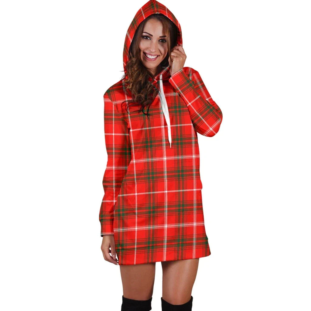 Duke of Rothesay Modern Tartan Plaid Hoodie Dress