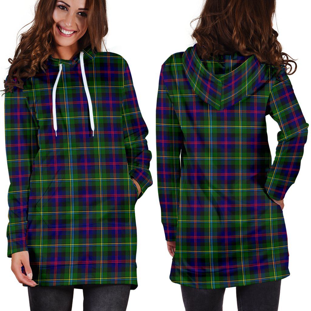 Malcolm Modern Tartan Plaid Hoodie Dress