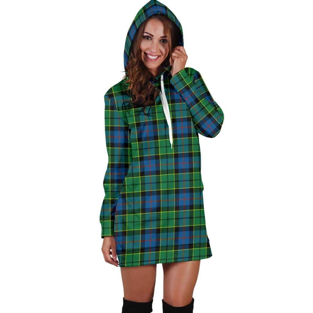 Forsyth Ancient Tartan Plaid Hoodie Dress