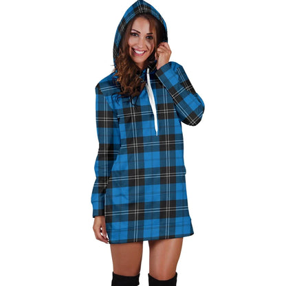 Ramsay Blue Ancient Tartan Plaid Hoodie Dress