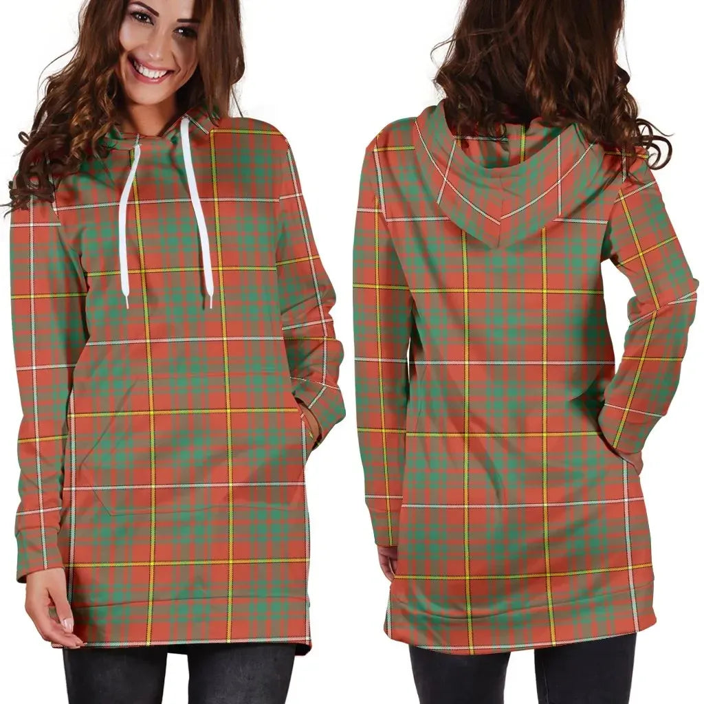 Bruce Ancient Tartan Plaid Hoodie Dress