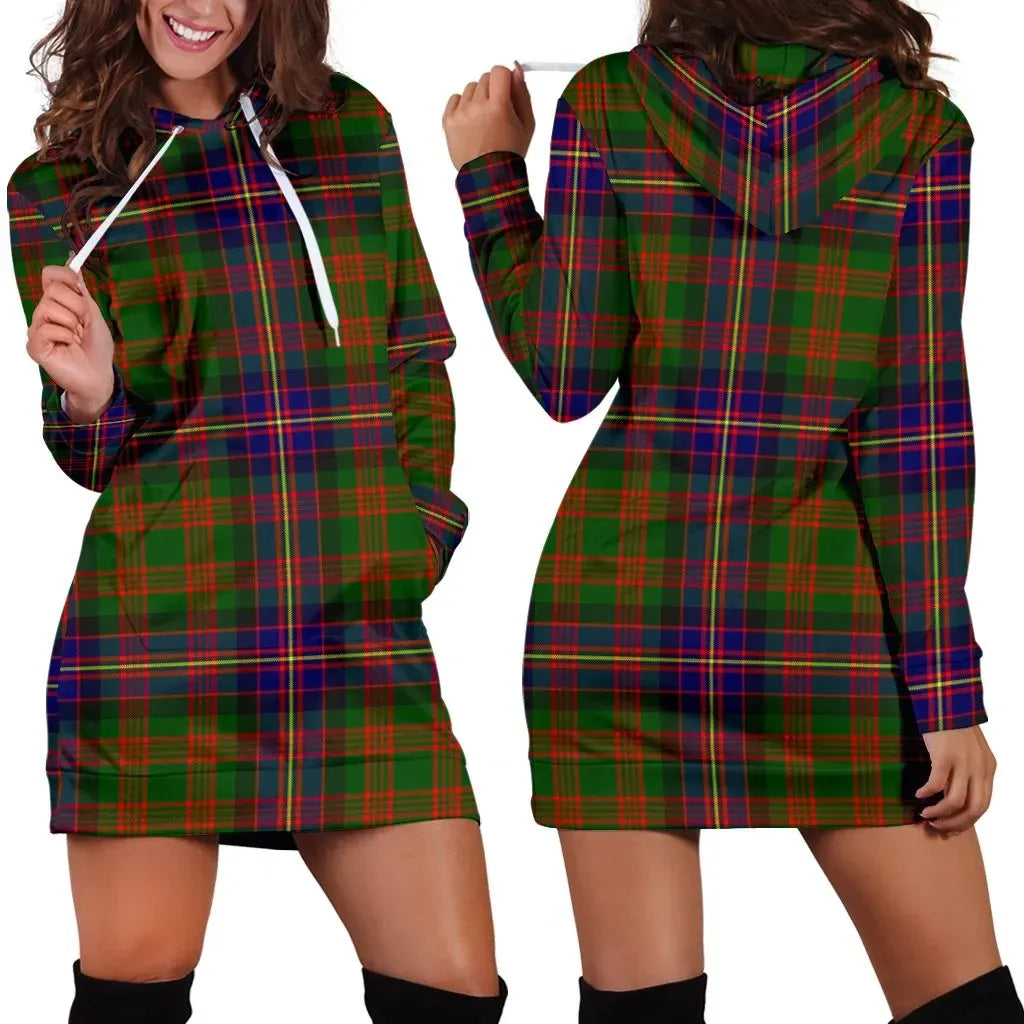 Cochrane Modern Tartan Plaid Hoodie Dress