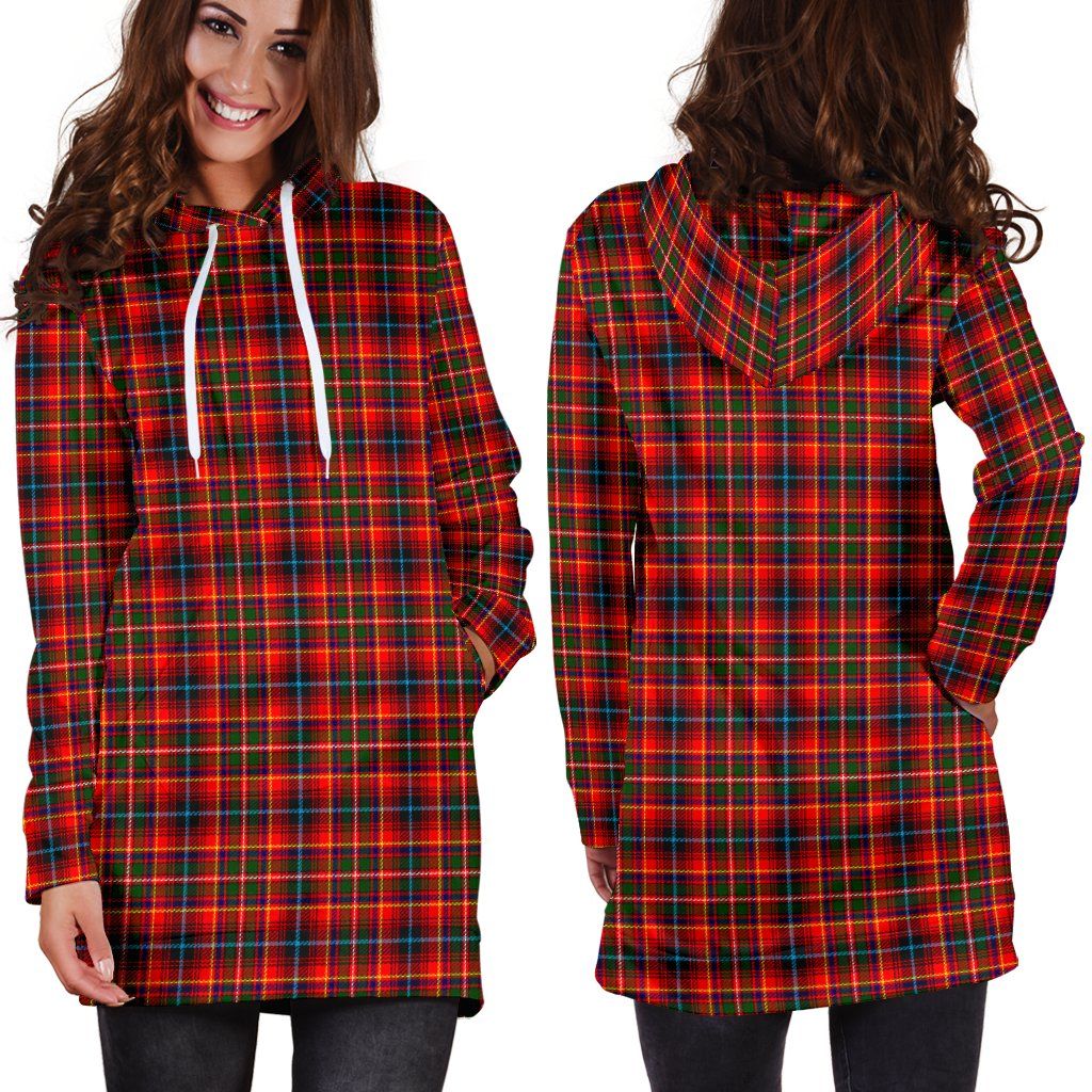 Innes Modern Tartan Plaid Hoodie Dress