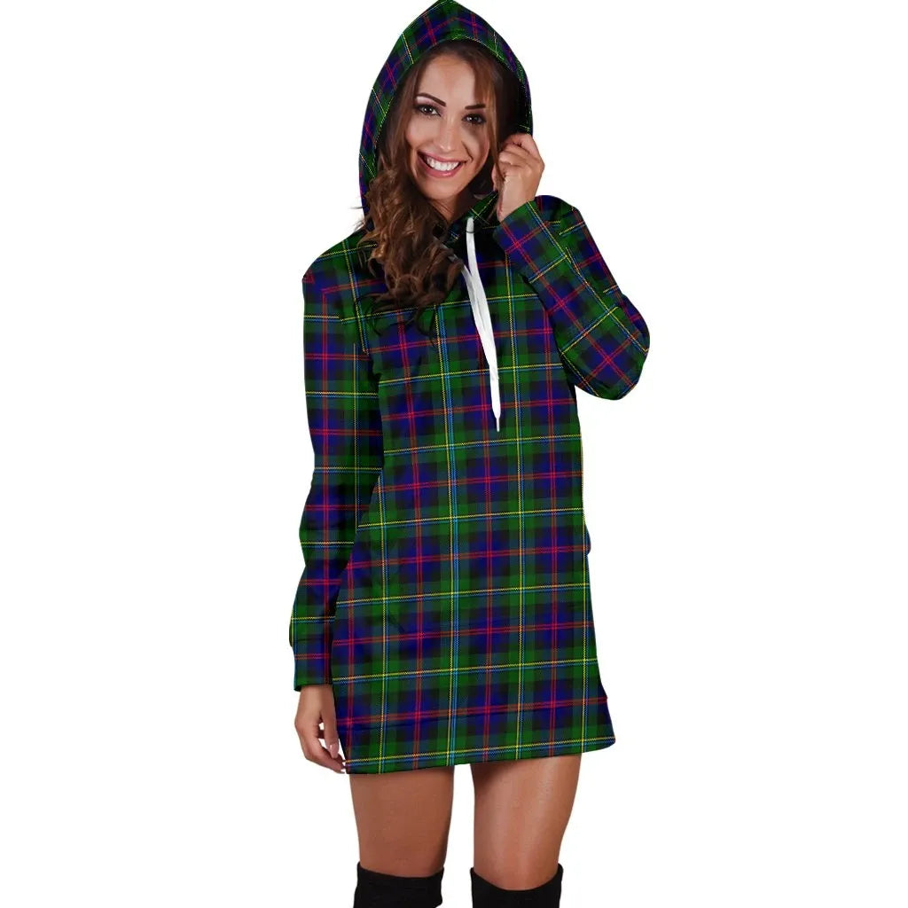 Malcolm Modern Tartan Plaid Hoodie Dress