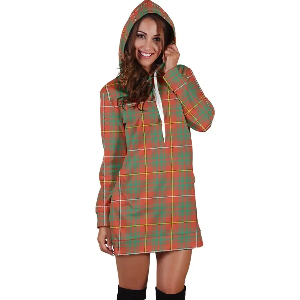 Bruce Ancient Tartan Plaid Hoodie Dress