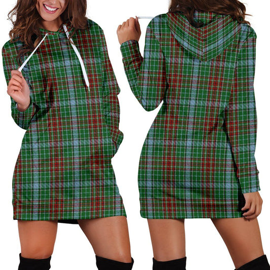 Gayre Tartan Plaid Hoodie Dress