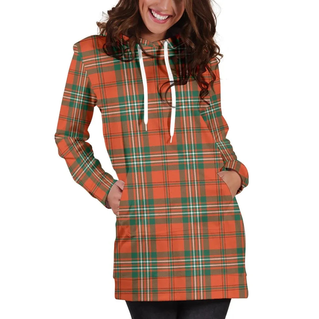 SCOTT ANCIENT Tartan Plaid Hoodie Dress