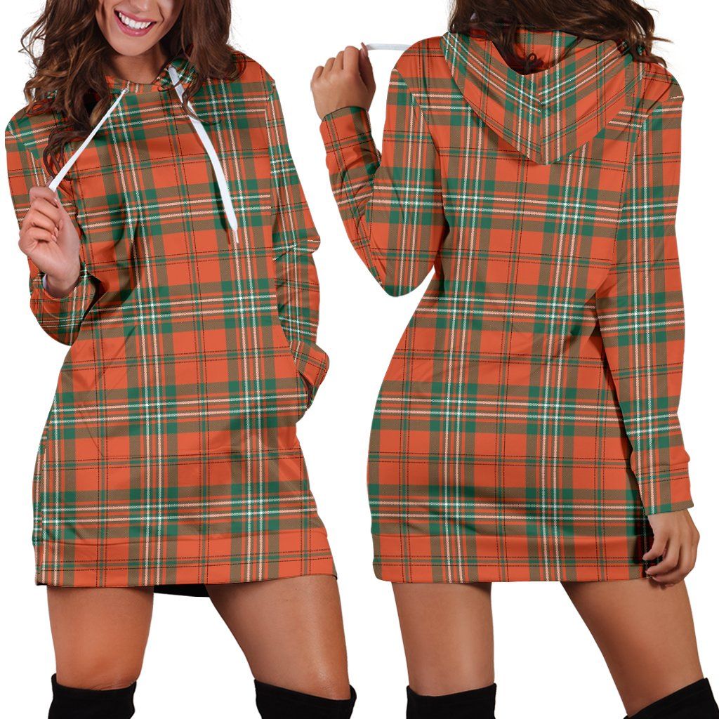 SCOTT ANCIENT Tartan Plaid Hoodie Dress