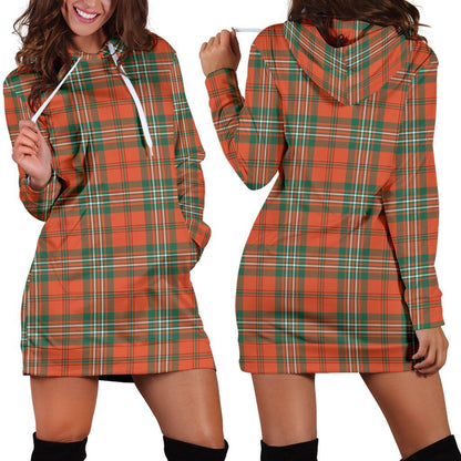 SCOTT ANCIENT Tartan Plaid Hoodie Dress