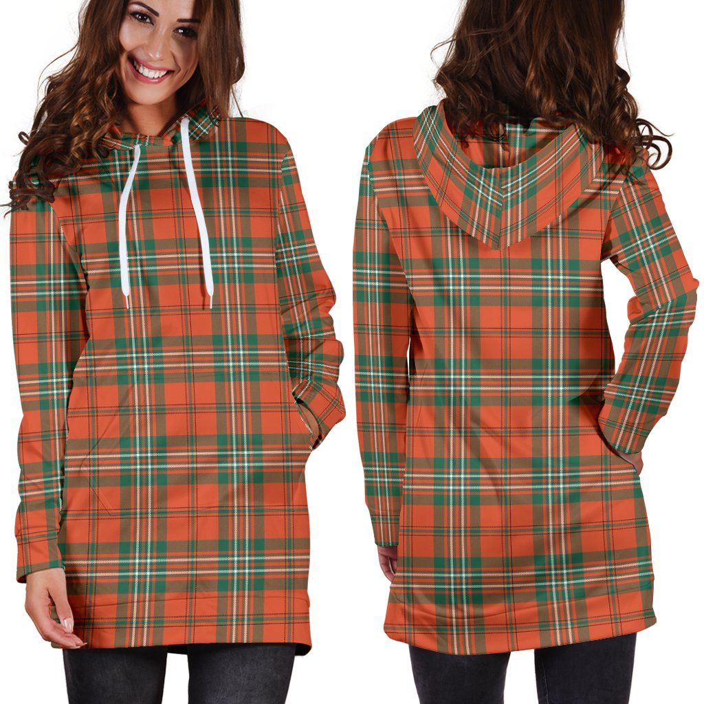 SCOTT ANCIENT Tartan Plaid Hoodie Dress