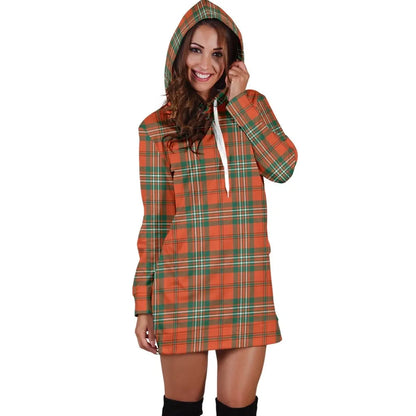 SCOTT ANCIENT Tartan Plaid Hoodie Dress