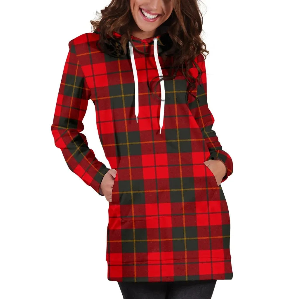 Wallace Weathered Tartan Plaid Hoodie Dress