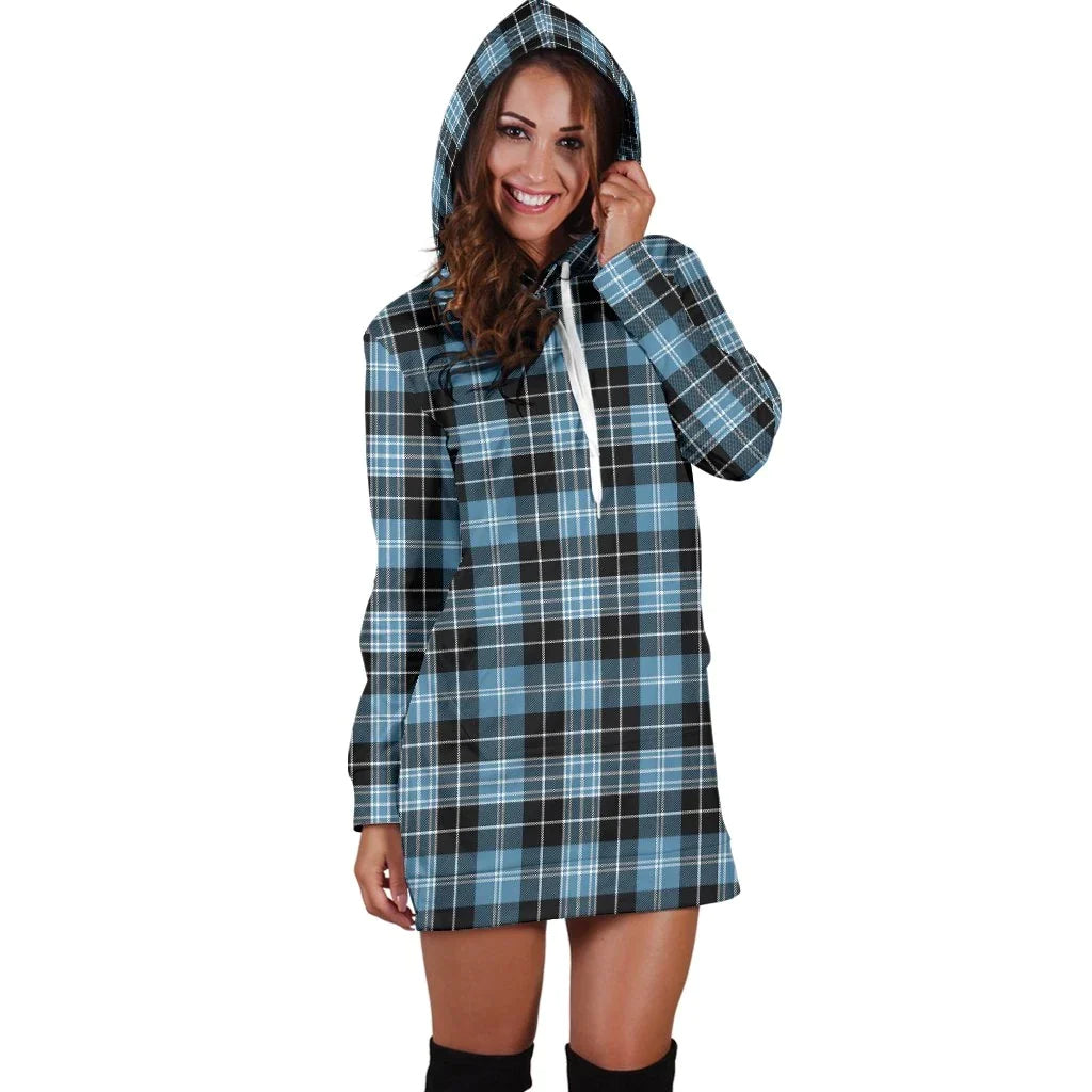 Clark Ancient Tartan Plaid Hoodie Dress