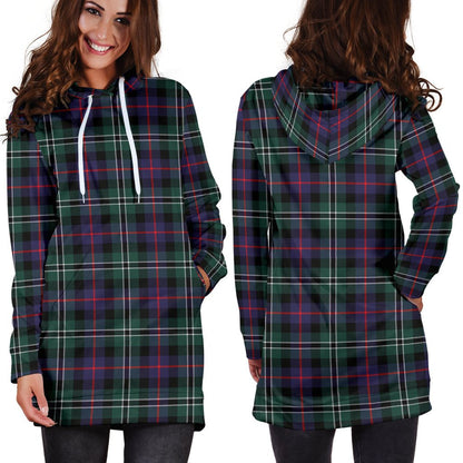 Rose Hunting Modern Tartan Plaid Hoodie Dress