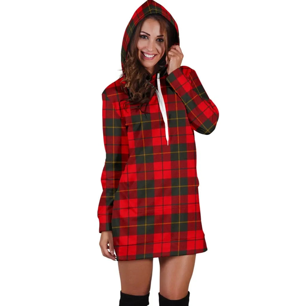 Wallace Weathered Tartan Plaid Hoodie Dress