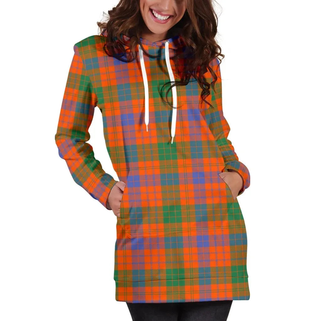 Ross Ancient Tartan Plaid Hoodie Dress