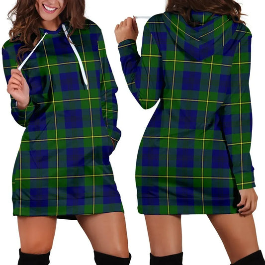 Johnston Modern Tartan Plaid Hoodie Dress