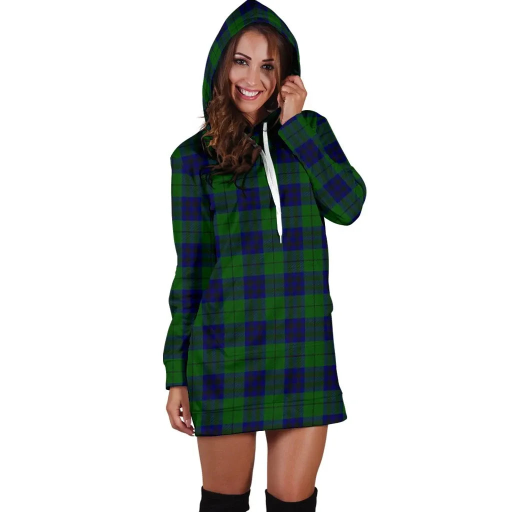 Keith Modern Tartan Plaid Hoodie Dress