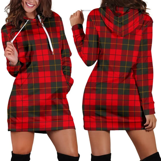 Wallace Weathered Tartan Plaid Hoodie Dress