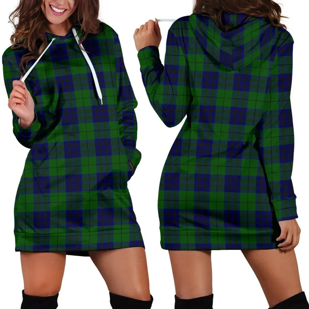 Keith Modern Tartan Plaid Hoodie Dress