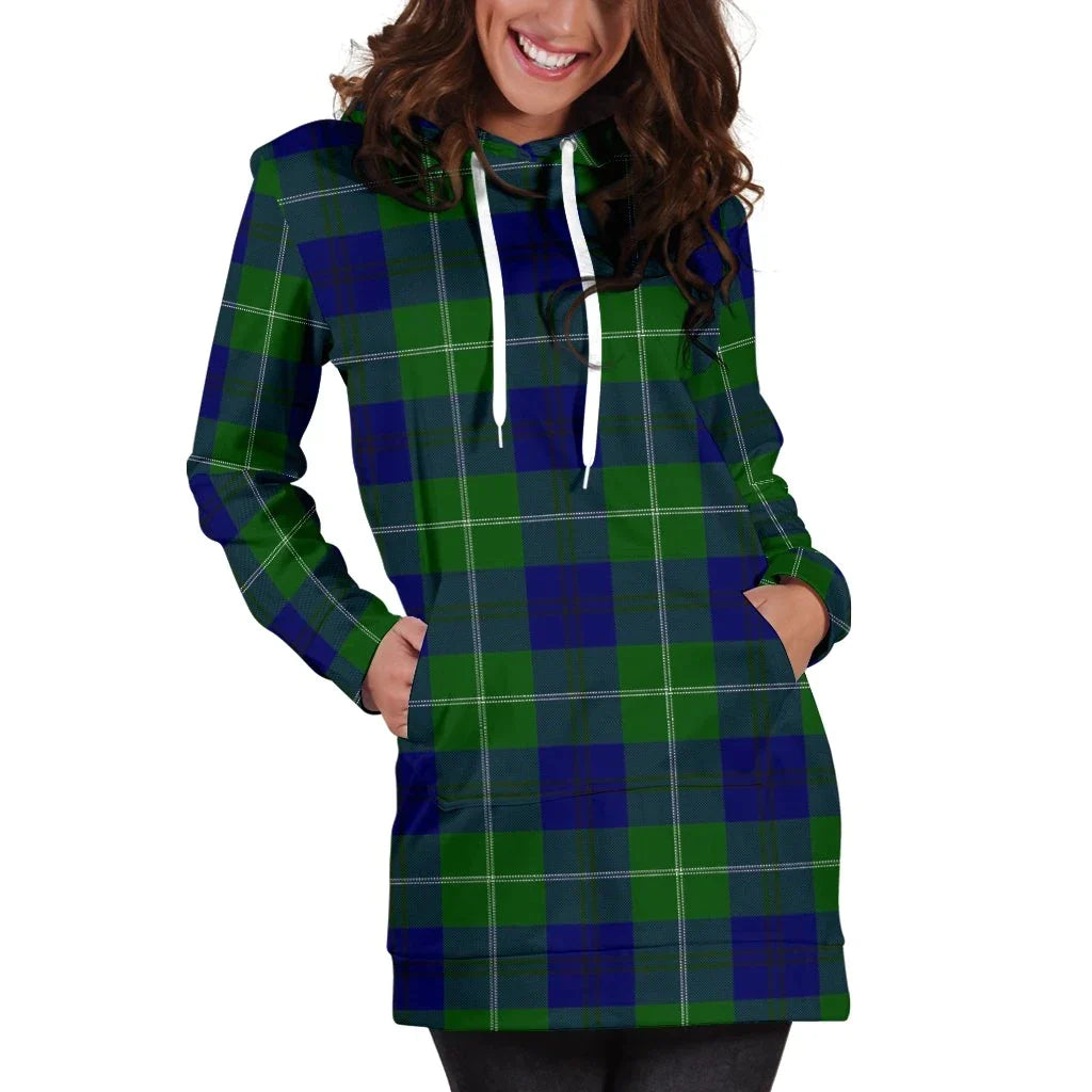 Oliphant Modern Tartan Plaid Hoodie Dress