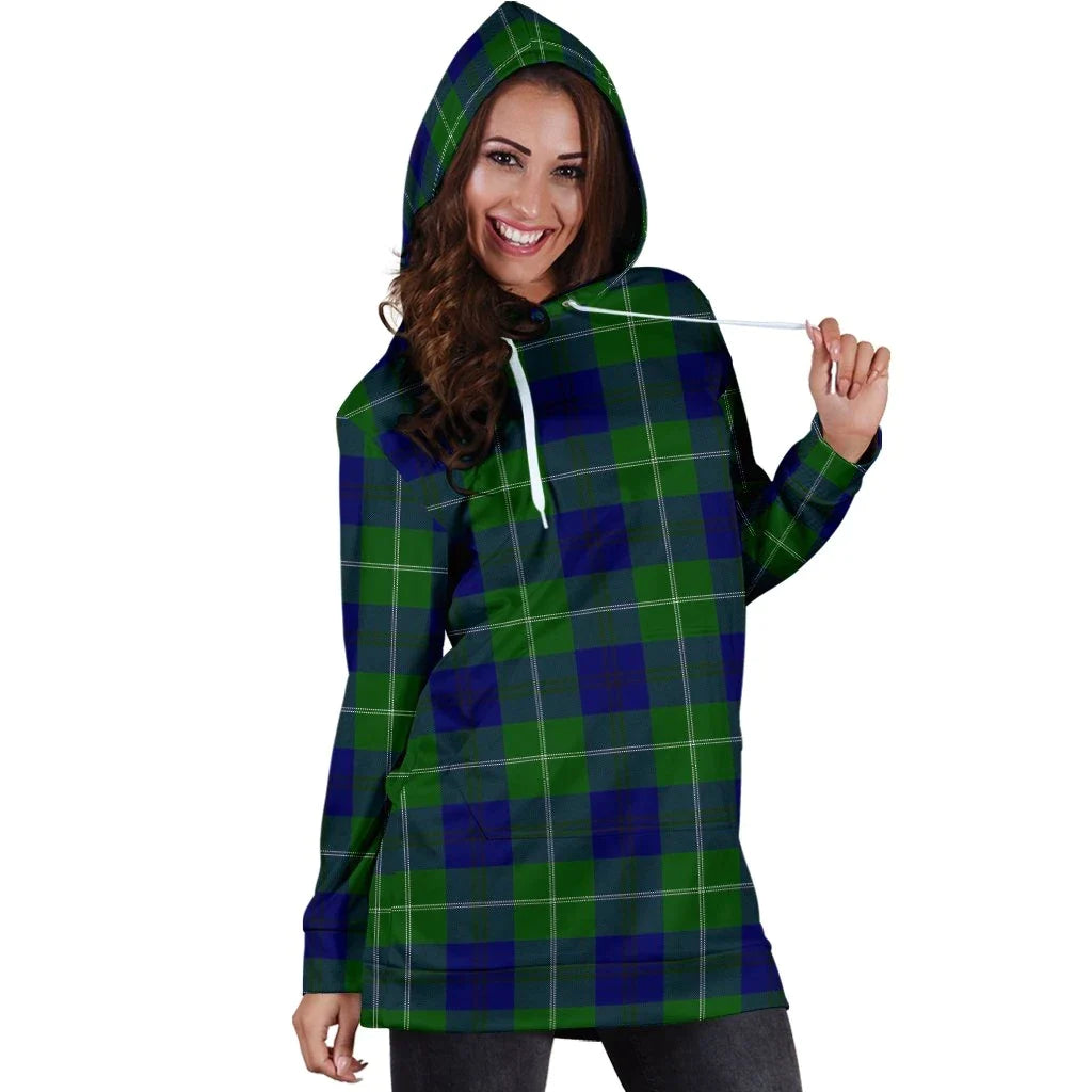 Oliphant Modern Tartan Plaid Hoodie Dress