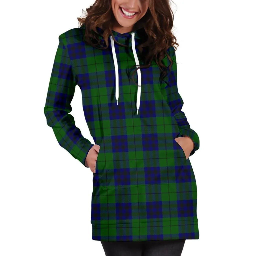 Keith Modern Tartan Plaid Hoodie Dress